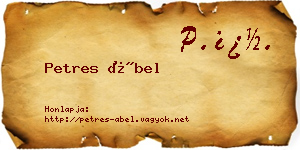 Petres Ábel névjegykártya
