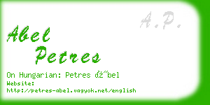 abel petres business card